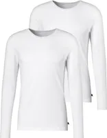 H.I.S. H.I.S Langarmshirts (2 Stück), aus Baumwolle weiß Größe M