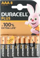 8 batérií DURACELL PLUS Micro AAA 1,5 V
