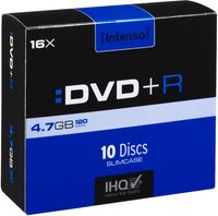 Intenso DVD+R 4,7 GB 16x Speed - 10stk Slim Case