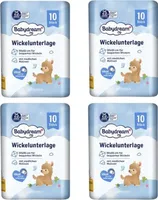 Babydream Wickelunterlage (4x10 Stück) große Fläche für bequemes Wickeln