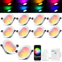 LED-Strahler GEYUEYA 10 x 5W RGBWC+CCT, WiFi, Bluetooth, Set (10 Lampen)