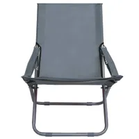 vidaXL Skládací plážová lehátka 2 ks Fabric Grey