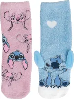 Disney Lilo & Stitch 3D ABS Kuschelsocken für Mädchen - Flauschige Kinder Wintersocken Stoppersocken antirutsch Socken warme Söckchen Rosa/Blau (2er Pack), Größe:27-30