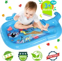 JOYXEON Wassermatte Baby Spielzeug Geschenke Motorikspielzeug Wasserspielmatte ab 0 3 6 9 Monaten, Spielsachen aufblasbare Spieldecke für Babys,Tummy-Time,0.3mm dick,EN71 MSDS CPC