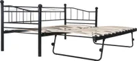 vidaXL Posteľný rošt Black Steel 180×200/90×200 cm