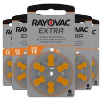 Hörgerätebatterien Rayovac 13, 5 Plaketten