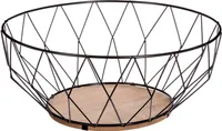 5five Simply Smart Obstkorb Diamond Metall MDF-Platte schwarz 11,5cm x 28cm