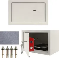 LZQ sejf meblowy z zamkiem dwupiórowym sejf stalowy mini sejf z 2 kluczami zamykany sejf sejf sejf sejf sejf ścienny sejf ścienny 31x20x20cm