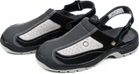 Arbeitsschuhe, Sicherheitssandale Clogs von All Ride, Sandalen mit Klettverschluss, schwarz/grau, Größe 42