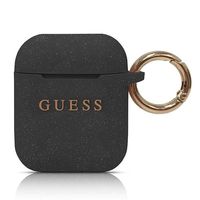 Guess Silicon Cover Ring für Apple Airpods - Schwarz