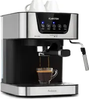 Klarstein 1,5 L Siebträgermaschine für 2 Tasse Kaffee, Mini Espressomaschine mit Milchschäumer, 15 Bar Siebträger Kaffeemaschine Klein, Gute Espresso Kaffeemaschine, Edelstahl-Espressomaschinen 1050 W