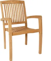 Massiver Gartenstuhl EMPIRE TEAK natur Teakholz stapelbar
