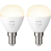 Philips Hue White LED E14 Tropfen P45, 5,7W, 2700 K, dimmbar, Bluetooth, Doppelpack