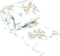 BabyLux Nestchen Bettumrandung 210x30 cm – Kopfschutz für Babybett, Beistellbett & Laufgitter – Gitterbett-Polsterung - Baumwolle 124. Africa_Tiere