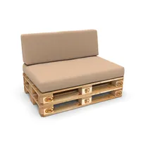 POKAR Palettenkissen Palettenauflagen mit abnehmbarem Bezug Palettensofa, Größe:Set Sitzkissen 120x80 + Rückenkissen 120x40, Farbe:Beige