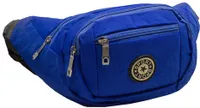 Bauchtasche Gürteltasche Sport 4x RV Fächer Sporttasche Hüfttasche Uni Blau