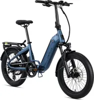 DERUIZ E-Bike Peridot 20 Zoll, Folding Ebike mit Hinterradmotor und 500Wh Batterie, Reichweite  140km (mit Akku-ladegerät, mit werkzeug), blau