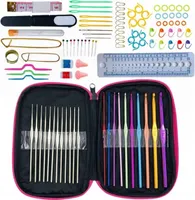 Häkelset für Anfänger Häkeln Set 127pcs Stricknadeln Zubehöre in verschiedenen Größen und Tasche Bunte Ergonomische Stricken und Nadeln Häkelhaken