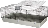 Dehner Nagerheim Peppy, ca. 160 x 58 x 80 cm, Metall/Kunststoff, grau/schwarz