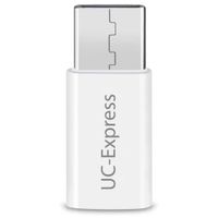 Micro USB Adapter auf USB C Typ C Stecker wandelt USB 2.0 Typ B zu USB 3.1 Typ C, Farben:Weiss, Stückzahl:1 Stück