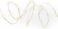 LED Solar Lichterkette 4,9m Kunststoff Silber / Warmweiß