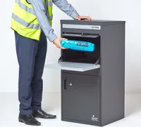 SMART PARCEL BOX™ Extra großer Paketbriefkasten, Entnahme hinten & vorne, anthrazit