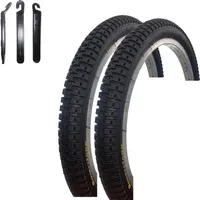 2 x Roverstone B126  "20" Fahrradreifen Fahrradmantel Schwarz 57-406 (20 x 2,125) inkl. Reifenheber