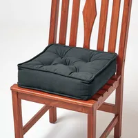 Betz Stuhlkissen mit Bändern - Sitzkissen für Außen oder Innen Größe 40 cm  x 40 cm weich