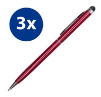 3x Stylus Pen Eingabestift für iPhone iPad Smartphone Tablet Handy kapazitiver Touchscreen Stift Tabletstift bordeaux rot