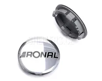 Středová krytka alu kola Ø 58/64mm, RONAL, plast, logo, chrom lesklá
