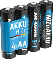 ANSMANN Akku Mignon AA 1500mAh 1,6V NiZn, 4 Stück