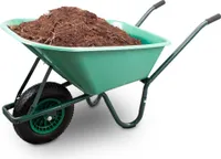 Bituxx Gartenschubkarre Dunkelgrün mit PVC Wanne Grün MS-17850