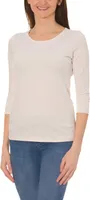 Alkato Damen Shirt 3/4 Arm mit Rundhals, Farbe: Hellbeige, Größe: M