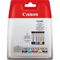 Canon PGI-570/CLI-571 Tintenpatrone - Schwarz, Schwarz, Cyan, Magenta, Gelb - Tintenstrahl - Standard Yield - 3093 Seite(n) - 5er Pack