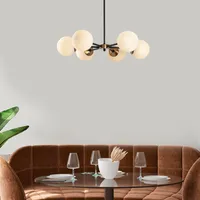 Opviq, Akkas- Akkas FLG, Schwarz, Kronleuchter, 73 x 73 x 35-72 cm, Metallkörper