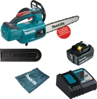 Makita Akku-Kettensäge DUC254CZ 18V + Akku 5,0 Ah BL1850B + Ladegerät DC18RC