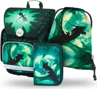 BAAGL SET 3 Ergo Dragon: Aktentasche, Federmäppchen, Tasche