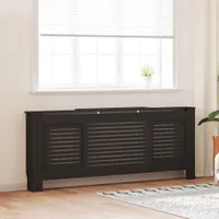 vidaXL Obudowa grzejnika z płyty MDF czarna 205 cm