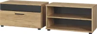 Vicco Wohnzimmerschränke Berno, 2 Teile, Goldkraft Eiche/Anthrazit