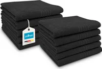 Handtuch 10er Set, Baumwolle, 50x100 cm, schwarz