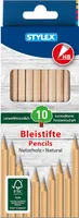 Stylex 26019 Bleistifte HB, Naturholz, 10 Stück
