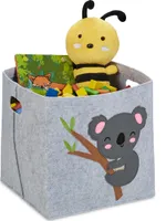 relaxdays Filz Aufbewahrungskorb mit Tiermotiv