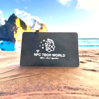 1 NFC-Ntag213 BusinessCard schwarz aus Metall nur noch 1 Karte für Ihre Zukunft