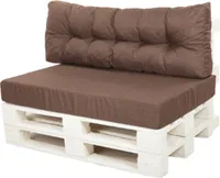 Palettenkissen Set 120x50 Sitz und 120x40 Brown Kissen | Kissen | palettenkissen set outdoor