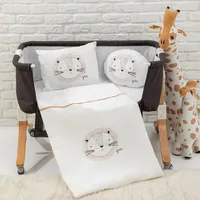Evila Originals, Baby Lion, Baby-Schlafset, Stoff: 100 % BAUMWOLLE, Ekru, 60 x 90 cm