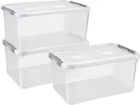 3 curver HANDY Aufbewahrungsboxen 50,0 l transparent 60,0 x 40,0 x 29,0 cm