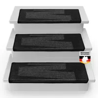 Koberec Via Veneto Step pro vnitřní použití Black Rectangular