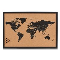 Zeller Pinbord "World", Kork, schwarz, 60 x 40 cm, 11571