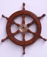 Deko Steuerrad Steuerruder Schiff Holz Maritim 46 cm
