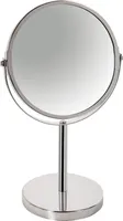 Spirella Schminkspiegel Kosmetikspiegel Standspiegel Badezimmerspiegel "Sydney" 2-Fach Vergrößerung - Ø 17cm - Silber glänzend